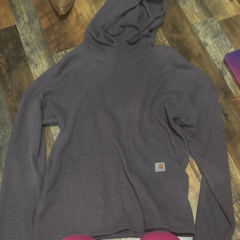 Carhartt Men’s Waffle-Knit Hoodie - purple